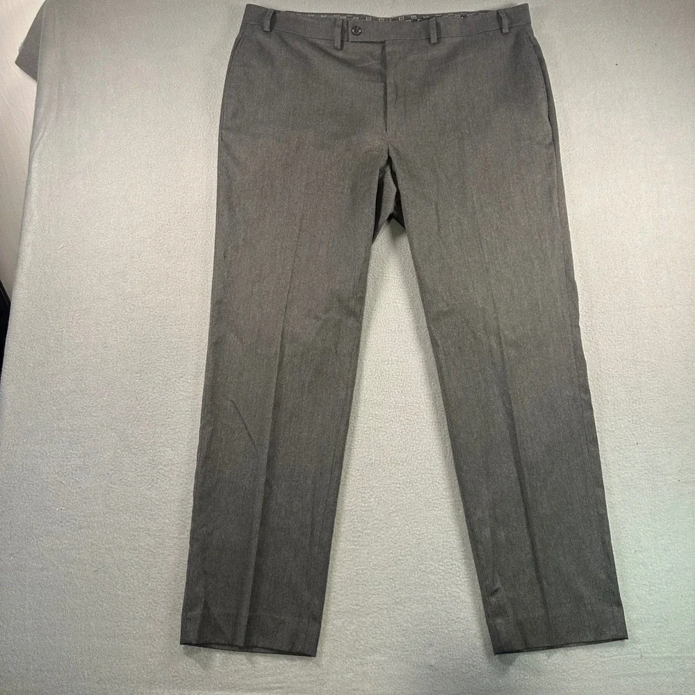Lauren Ralph Lauren Mens Gray Stretch Dress Pants Flat Front 41W x 31L Heather